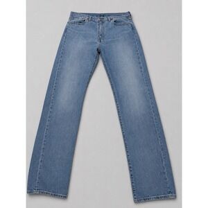 Levi's 505 Leather Tag ,Premium Straight Leg Jeans Light Wash Men's Fits 34x34